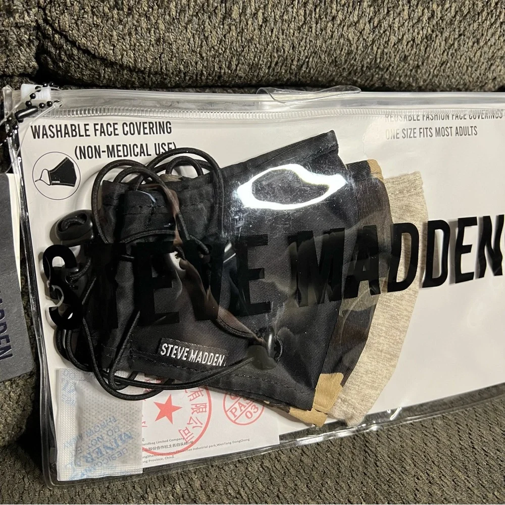 New Steve Madden Washable Face Coverings Pack